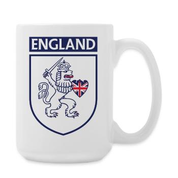 England Heraldic Lion Shield Design - Large Mug 440 ml - white - Right