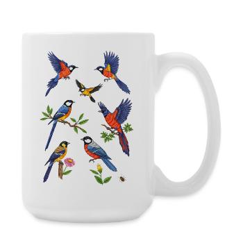 Eisvögel - Große Tasse 440 ml - Weiß - Rechts