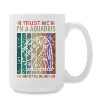 Sternzeichen Wassermann - Große Tasse 440 ml - Weiß - Rechts