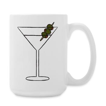 Silhouette de Martini en brochette d’olive - Grande tasse 440 ml - blanc - Droite