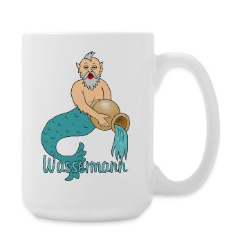 Wassermann Sternzeichen - Große Tasse 440 ml - Weiß - Rechts