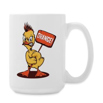 Angry Duck Punk Orange - Large Mug 440 ml - white - Right