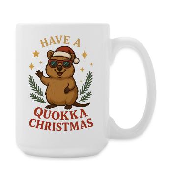 Have A Quokka Christmas - Große Tasse 440 ml - Weiß - Rechts