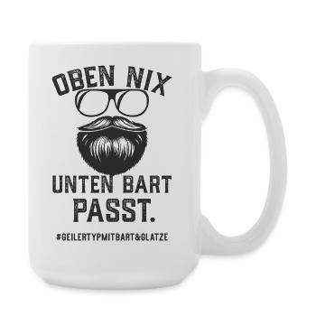 Geiler Typ Mit Bart Und Glatze Bartträger Vollbart - Große Tasse 440 ml - Weiß - Rechts