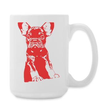 Bouledogue - Grande tasse 440 ml - blanc - Droite