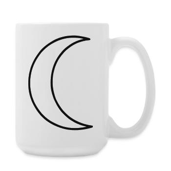 Mond Silhouette - Große Tasse 440 ml - Weiß - Rechts