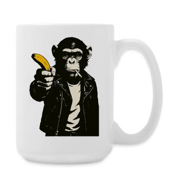 Banana Rebel Ape - Large Mug 440 ml - white - Right