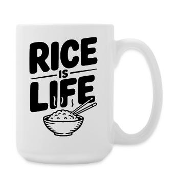 Rice Is Life - Large Mug 440 ml - white - Right