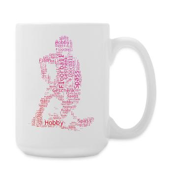 Conception de floorball pleine de caractère - Grande tasse 440 ml - blanc - Droite