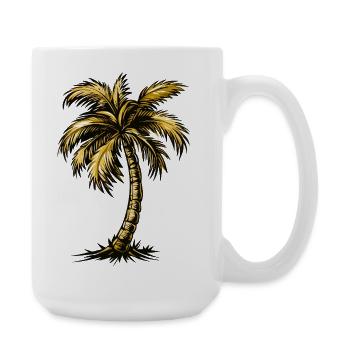 Palm Tree Beach - Large Mug 440 ml - white - Right