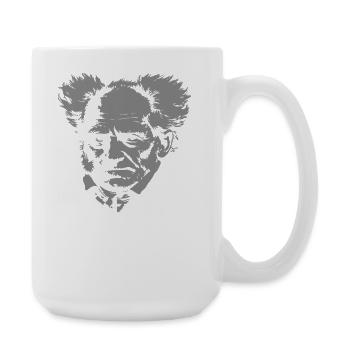 Life is Suffering: Schopenhauer Tee - Large Mug 440 ml - white - Right