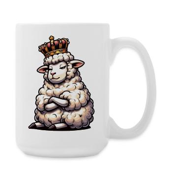 Schaf Schafe Schäfer Schafhalter Schafbock - Große Tasse 440 ml - Weiß - Rechts