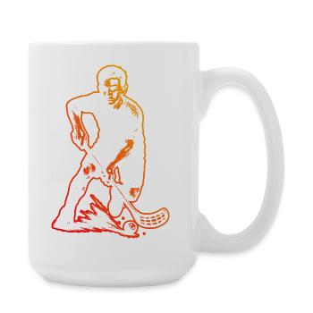 Ich liebe Floorball cooles Motiv für Unihockey - Große Tasse 440 ml - Weiß - Rechts