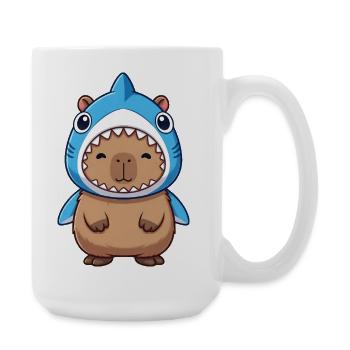 Süße Capybara Hamster Meerschweinchen Kostüm Samba - Große Tasse 440 ml - Weiß - Rechts