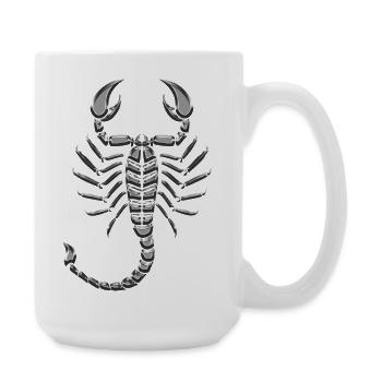 Scorpion metallic chrome - Large Mug 440 ml - white - Right