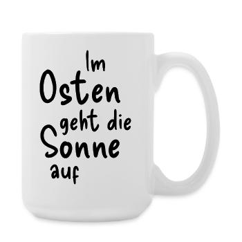 Sonne im Osten - Große Tasse 440 ml - Weiß - Rechts