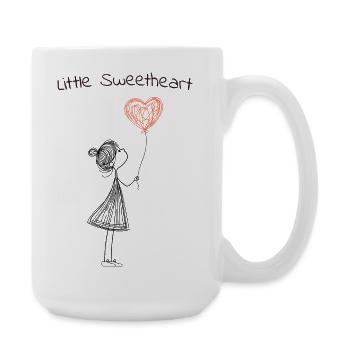 Little Sweetheart – Sweet Heart Balloon Motif - Large Mug 440 ml - white - Right