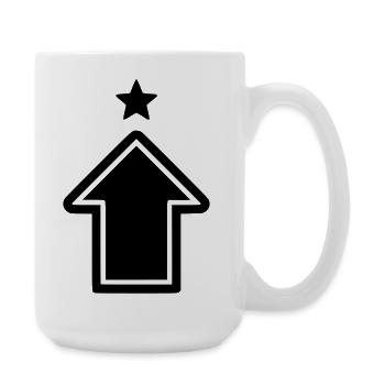 Arrow Rise Icon - Large Mug 440 ml - white - Right