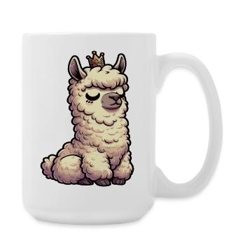 alpaca llama owner alpaca llamas llamas llamas - Large Mug 440 ml - white - Right