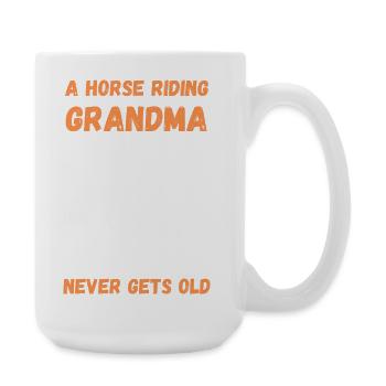 A Horse Riding Grandma - Large Mug 440 ml - white - Right