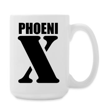 Phoenix – First Name Design | Minimal Typography - Große Tasse 440 ml - Weiß - Rechts