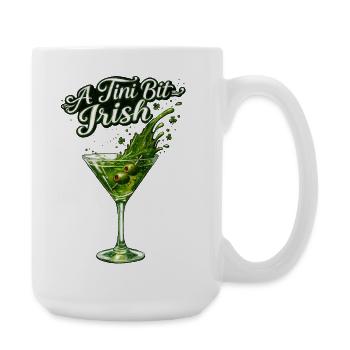 A Tiny Bit of Irish – Retro St. Patrick's - Large Mug 440 ml - white - Right