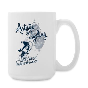 Artistic cycling, artistic cycling, indoor cycling - Large Mug 440 ml - white - Right