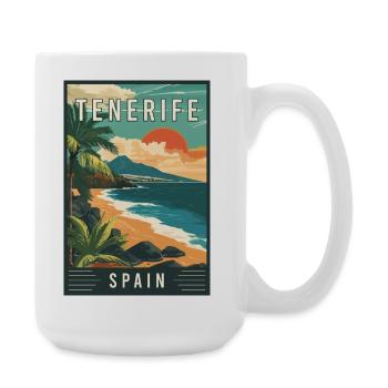 Discover Canary Islands and Tenerife in Spain - Large Mug 440 ml - white - Right