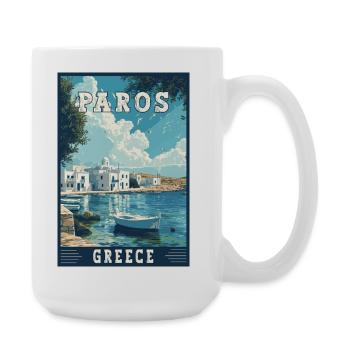 Erleben Sie Paros im griechischen Mittelmeerparadies - Große Tasse 440 ml - Weiß - Rechts