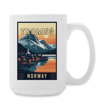 Erleben Sie das arktische Abenteuer von Tromsø in Norwegen - Große Tasse 440 ml - Weiß - Rechts