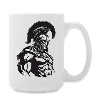 Muscles de la salle de sport spartiate - Grande tasse 440 ml - blanc - Droite