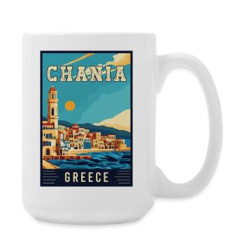 Experience Stunning Chania in Greece - Large Mug 440 ml - white - Right