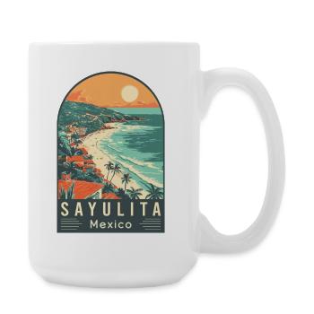 Explore Sayulita Mexico Tropical Paradise - Large Mug 440 ml - white - Right