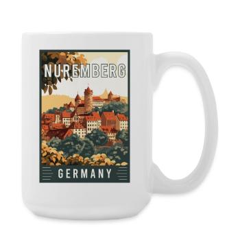 Entdecken Sie das atemberaubende historische Juwel Nürnberg in Deutschland - Große Tasse 440 ml - Weiß - Rechts