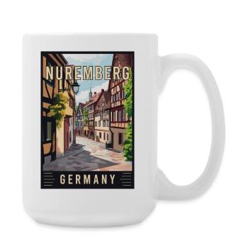 Discover Stunning Historic Nuremberg in Germany - Large Mug 440 ml - white - Right