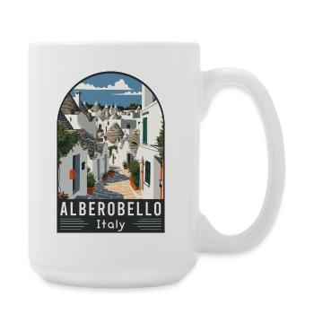 Discover Alberobello's Trulli Magic in Italy - Large Mug 440 ml - white - Right