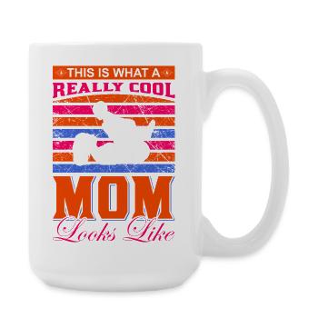 Richtig cooles Mama-Shirt – Geschenkidee - Große Tasse 440 ml - Weiß - Rechts