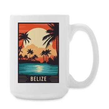 Experience Tropical Paradise of Belize - Large Mug 440 ml - white - Right