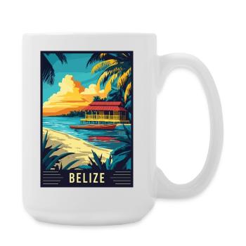 Explore Tropical Paradise of Belize - Large Mug 440 ml - white - Right