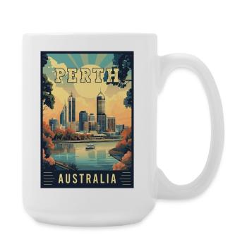 Explore City by the Swan River Perth in Australia - Large Mug 440 ml - white - Right