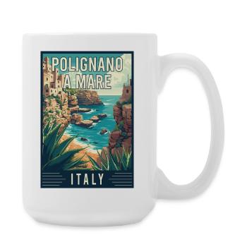 Entdecken Sie Coastal Splendor Polignano a Mare Italy - Große Tasse 440 ml - Weiß - Rechts