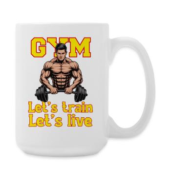 Lets_train - Large Mug 440 ml - white - Right
