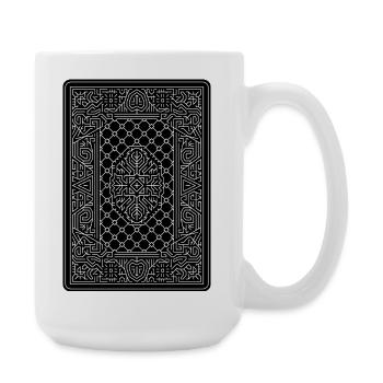 Geometric Playing Card Vector Art Black - Large Mug 440 ml - white - Right