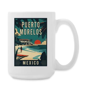 Experience Coastal Charm Puerto Morelos Mexico - Large Mug 440 ml - white - Right