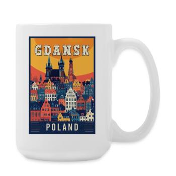Experience Stunning Gdansk City in Poland - Large Mug 440 ml - white - Right