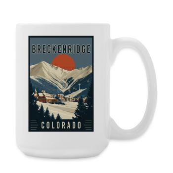 Discover Landscape of Breckenridge in Colorado - Large Mug 440 ml - white - Right