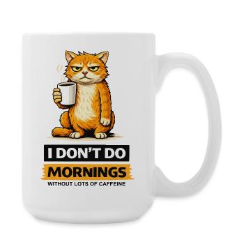 Attitude de café du matin - Grande tasse 440 ml - blanc - Droite