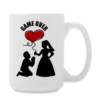 Brautpaar Ehepaar Hochzeit - Große Tasse 440 ml - Weiß - Rechts