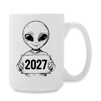 außerirdischer Besucher - Große Tasse 440 ml - Weiß - Rechts