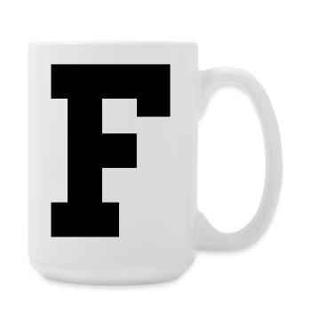 F - Große Tasse 440 ml - Weiß - Rechts